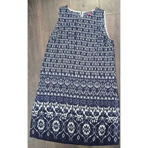 Vince Camuto Women's Blue and White Sleeveless dress size Medium Petite (376) - Picture 1 of 3